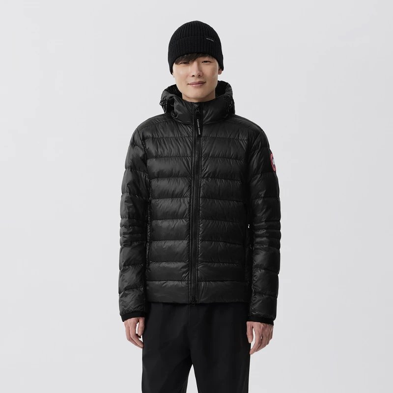 CANADA GOOSE Canada Goose Crofton Men’s down hoodie, Big Goose down jacket 2227 M-B 1 – XS, 61 Black