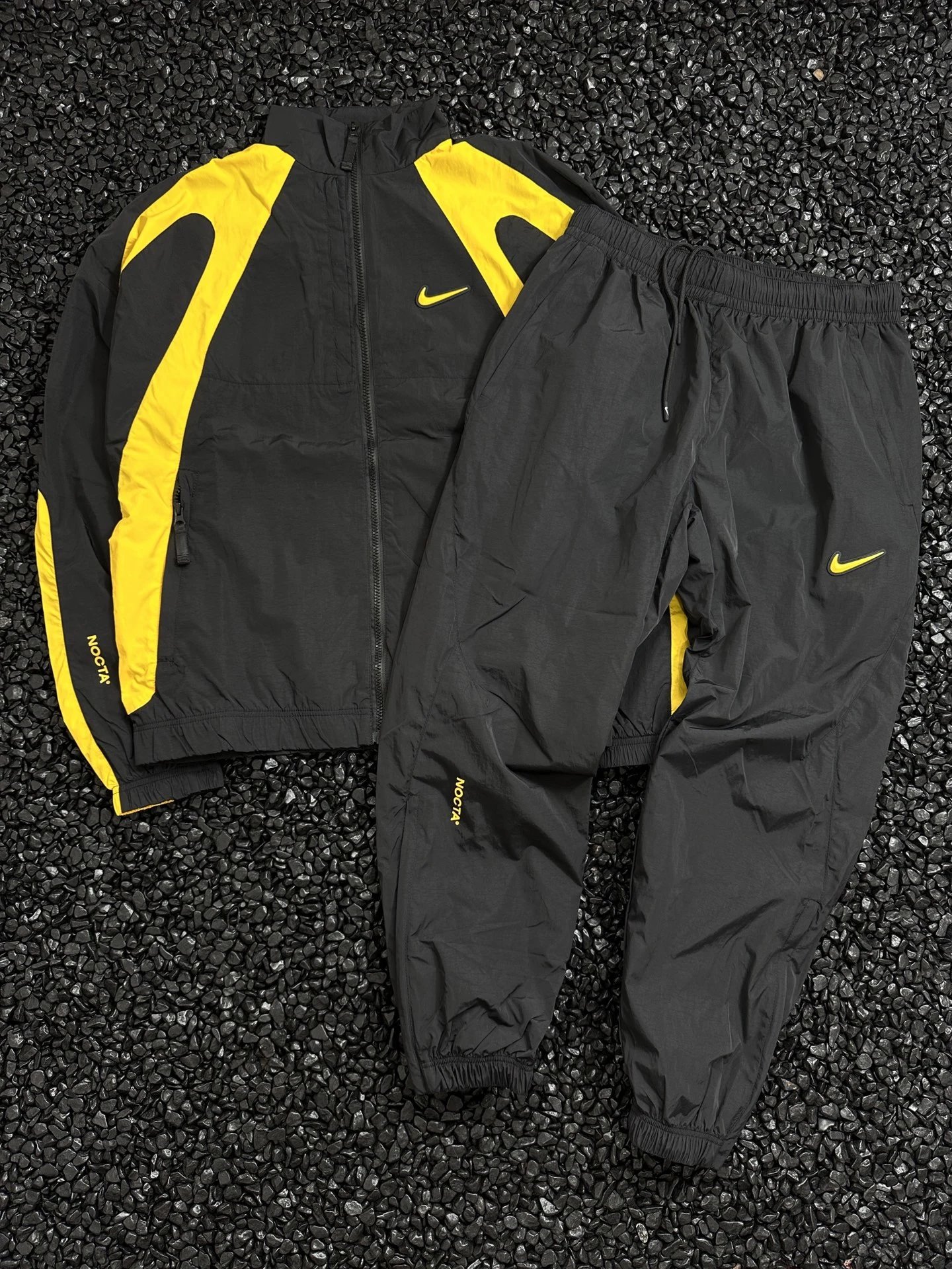 Contrast Color Stitching Collar Sports Casual Couple Jacket Pants Set-CY – 1, S