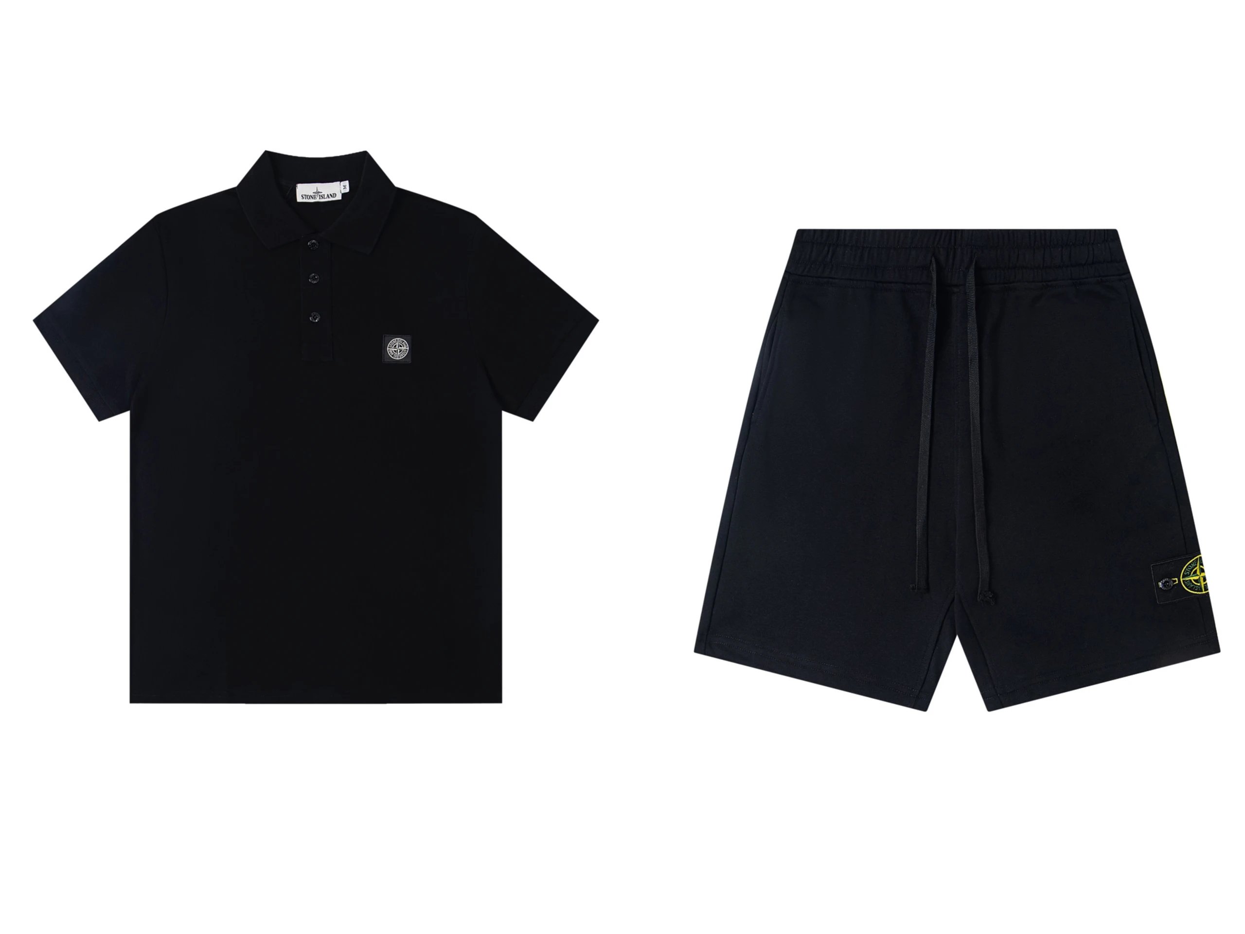 Basic mock-neck shirt and embroidered casual suit – 1, M