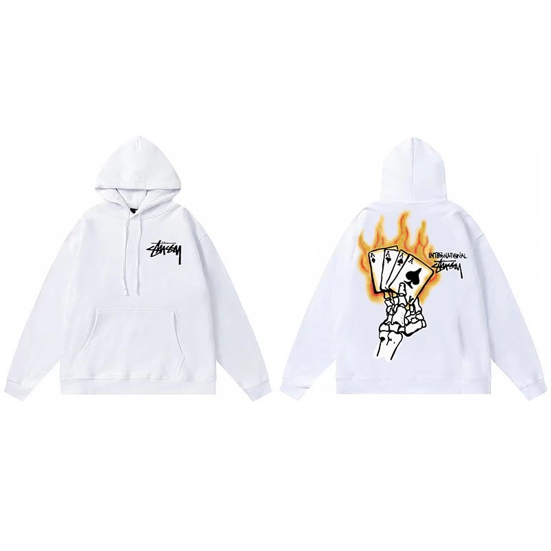 New classic letter printing pullover long sleeve hooded sweater – 1, S