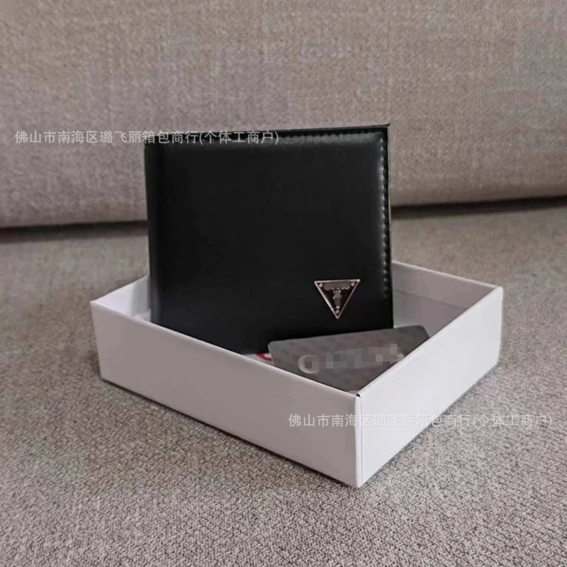 New wallet men's short fashion wallet multi-card-CY – Black