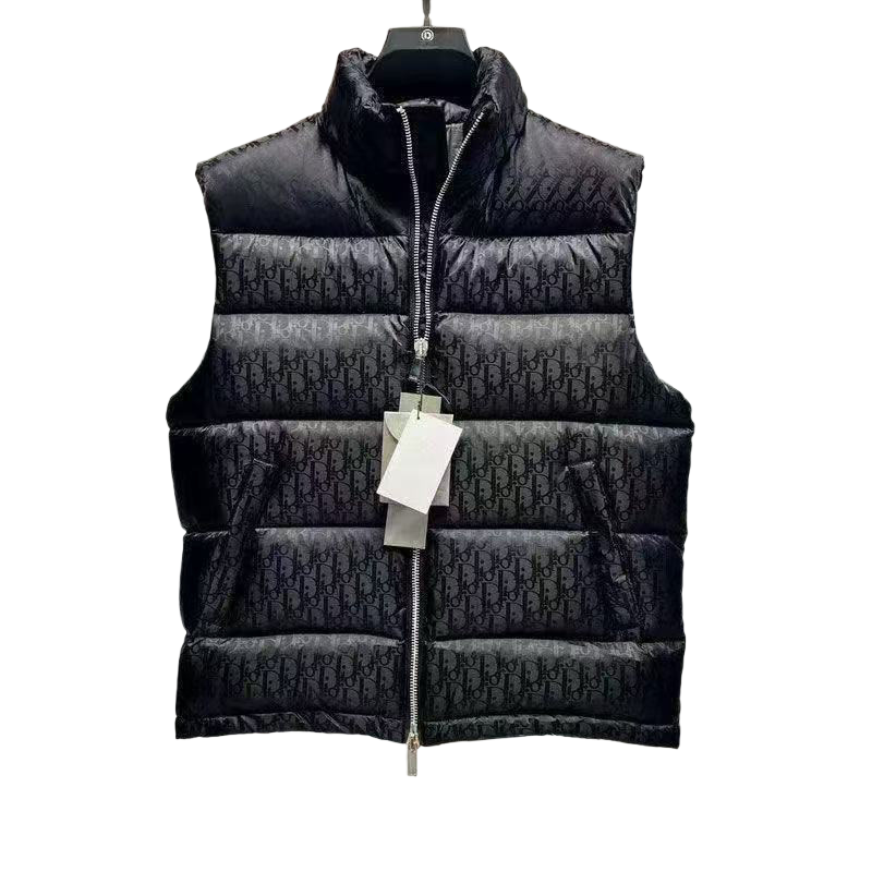 Basic Versatile Down Vest – black, 44