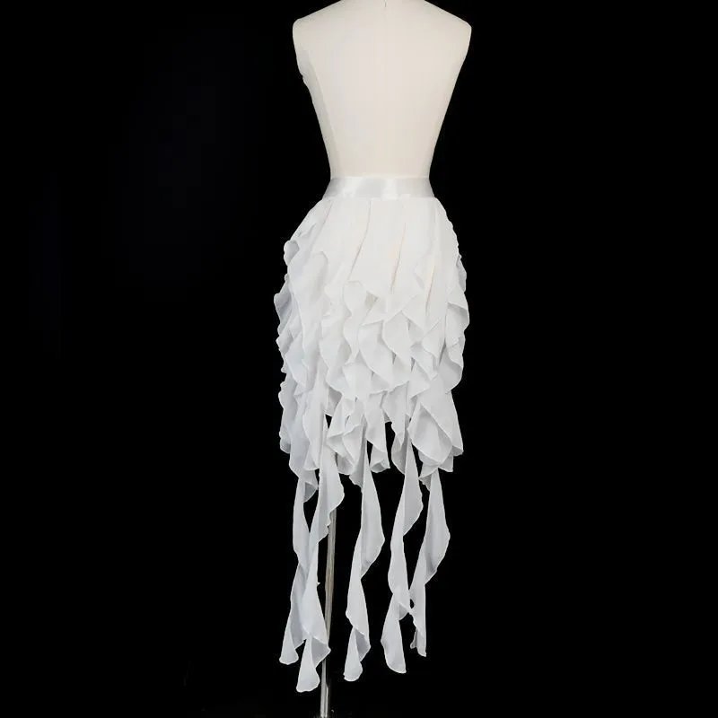 2025 European and American Summer New Irregular Strap Slim Night High Waist Solid Color Fashion Waist Decoration - Image 2