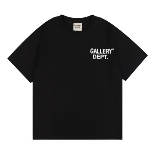 Foreign trade wholesale American tide brand GALLERY DEP Basic letter classic logo Slogan short-sleeved men and women t shirt – 6001 Apricot Color, S