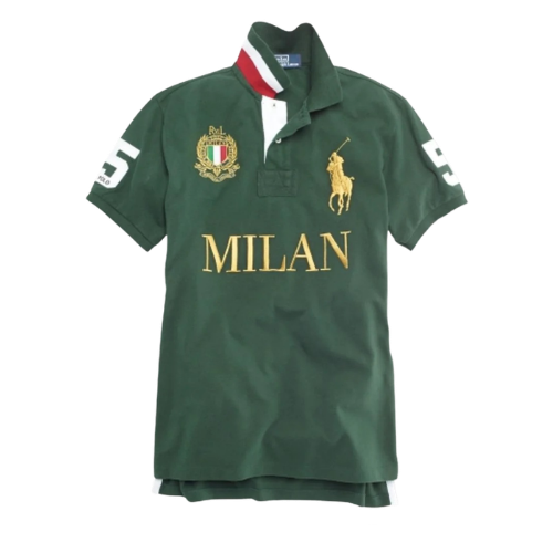 Summer cross-border POLO shirt, best-selling design with a turn-down collar and embroidery, featuring a Malacca city motif; casual, plus-size top, short-sleeved POLO T-shirt – Chicago Black, S