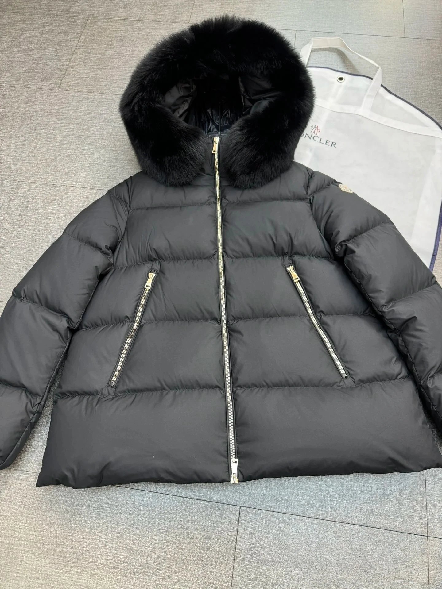 Winter hooded all-match down jacket-CD 001 – black, 1(S)