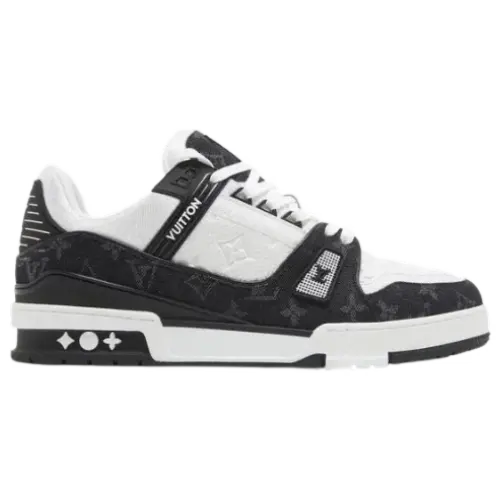 (Customized version 3-7 Ships today)TT 2 Custom Product Leather Lace-up Embossed Low-top Fashion Sneakers – No. 1 white 1A9UP5, 35