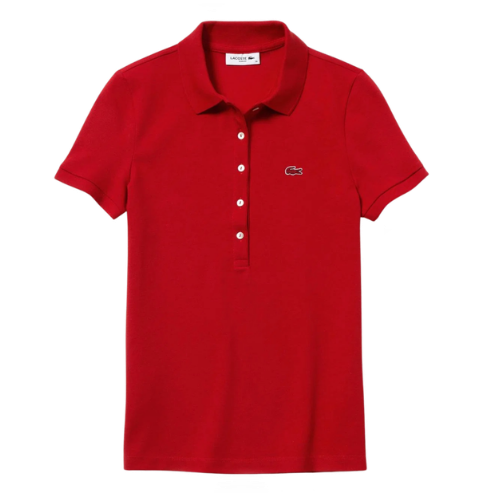 French-style women’s 2024 summer polo, new cotton casual collar top with 5 buttons, slim fit, simple short sleeves, 7845 – Orange, 36
