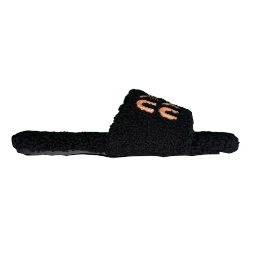 (Customized version 3-7 Ships today）TT 2 Custom Product Sheepskin Stitch Detail Set Foot Slippers – No. 1 white, 35