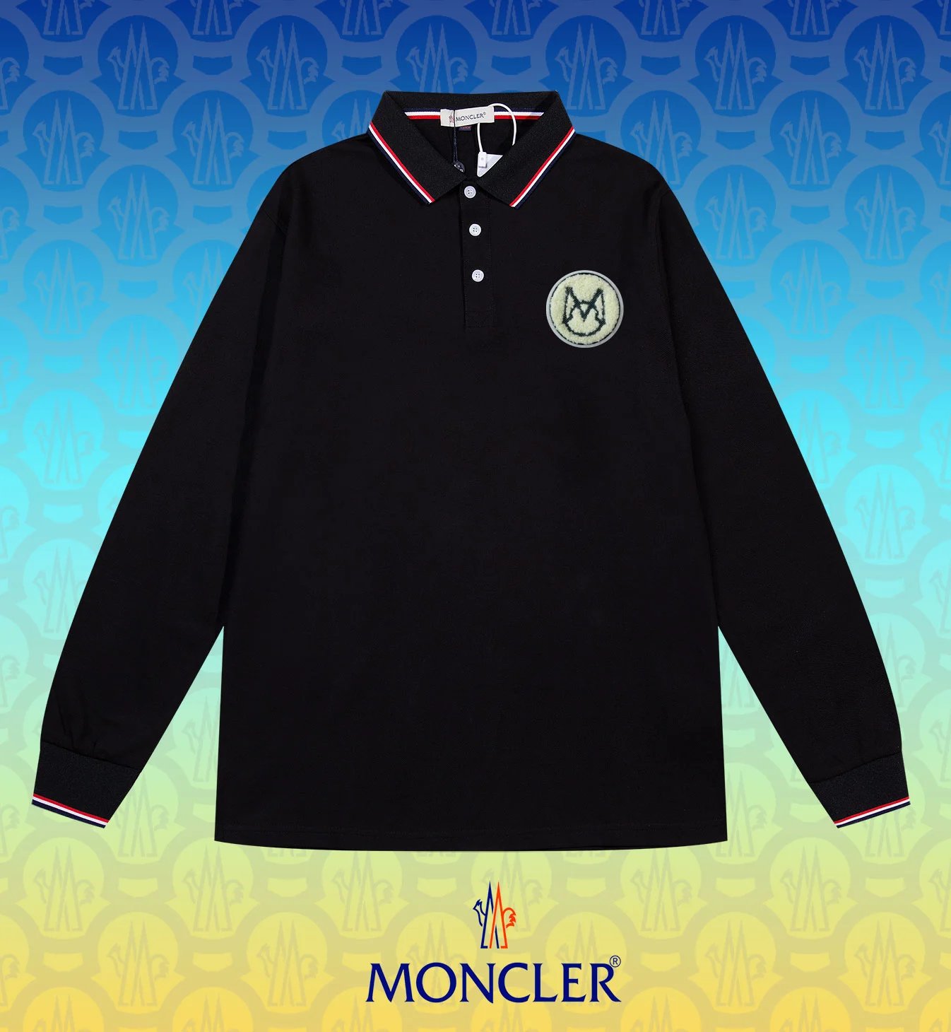 New high lapel long sleeve shirt – Black, M