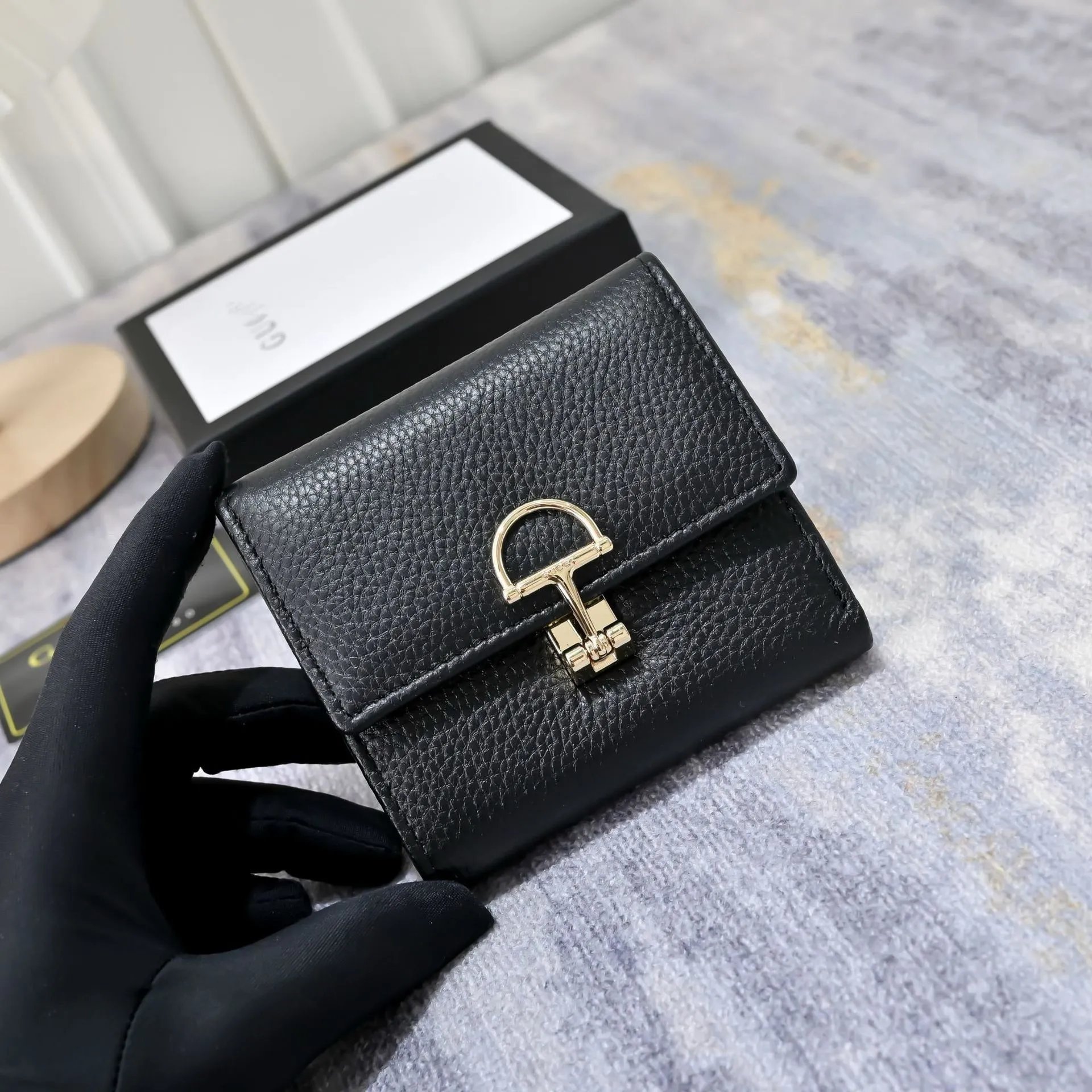 G Home 25 years new 73 series litchi grain cowhide long wallet high quality real shot for cross-border high-level sense – Black, 12.5x10x2.5cm