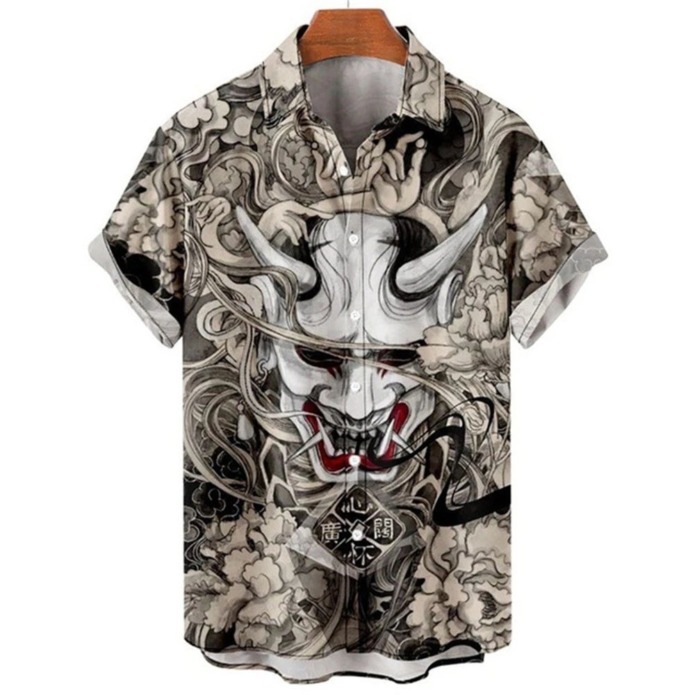 3 D Myth retro animal men Hawaiian shirt lapel men shirt source factory - Image 4