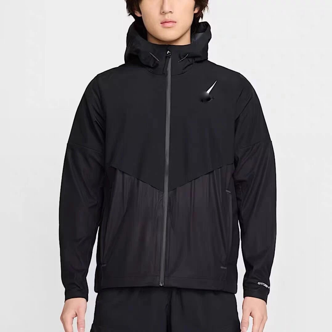 Best-selling thin unisex running and sports jacket—comfortable, casual, hooded, windproof, and waterproof—new arrival – 9040 black, M