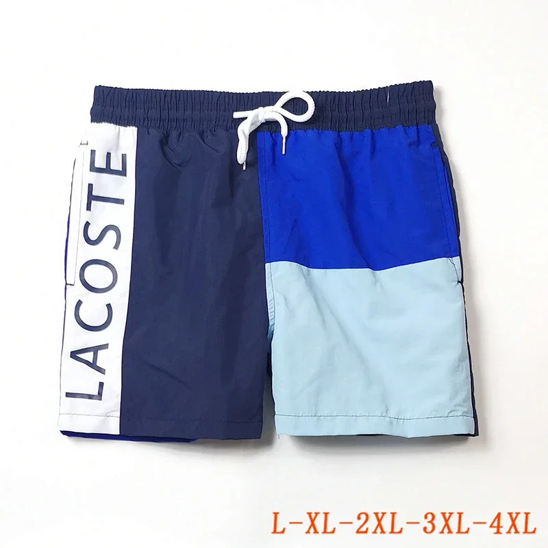 Limited-time offer: Men’s casual beach shorts, loose-fit, breathable, quick-drying three-quarter length – L07 blue, L