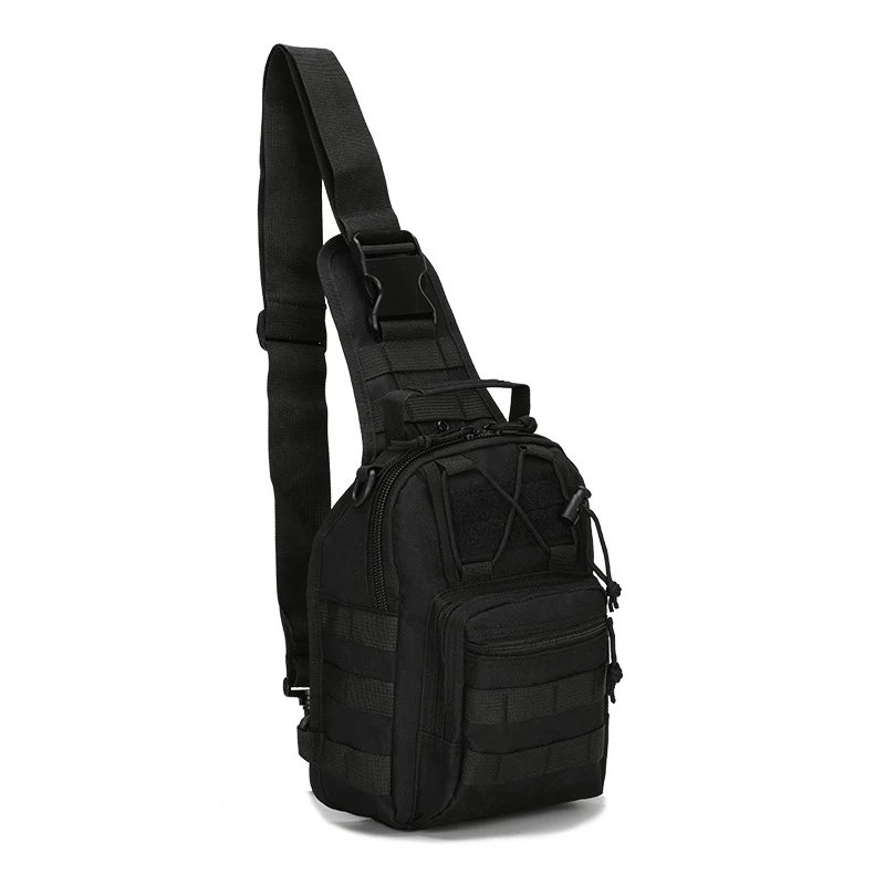 Okali Tactical Chest Pack, Outdoor Cycling Shoulder Bag, Multifunctional Casual Crossbody Bag for Men and Women, Sports Small Backpack – Black