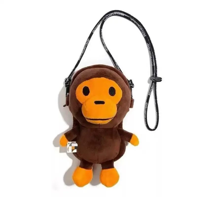 Japanese Tide Brand bapex milo Monkey Children's Shoulder Crossbody Bag Mobile Phone Bag Camouflage Mobile Phone Bag Cartoon Street – Basic style