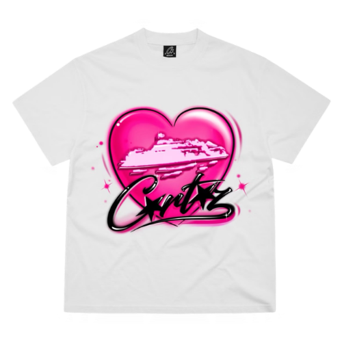 Corteiz Alcatraz Heart Shirt White / Pink – S