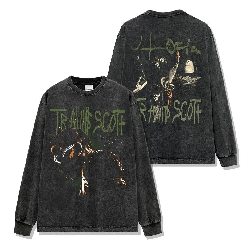 Long-Sleeve Tops – Washed black long-sleeve, S