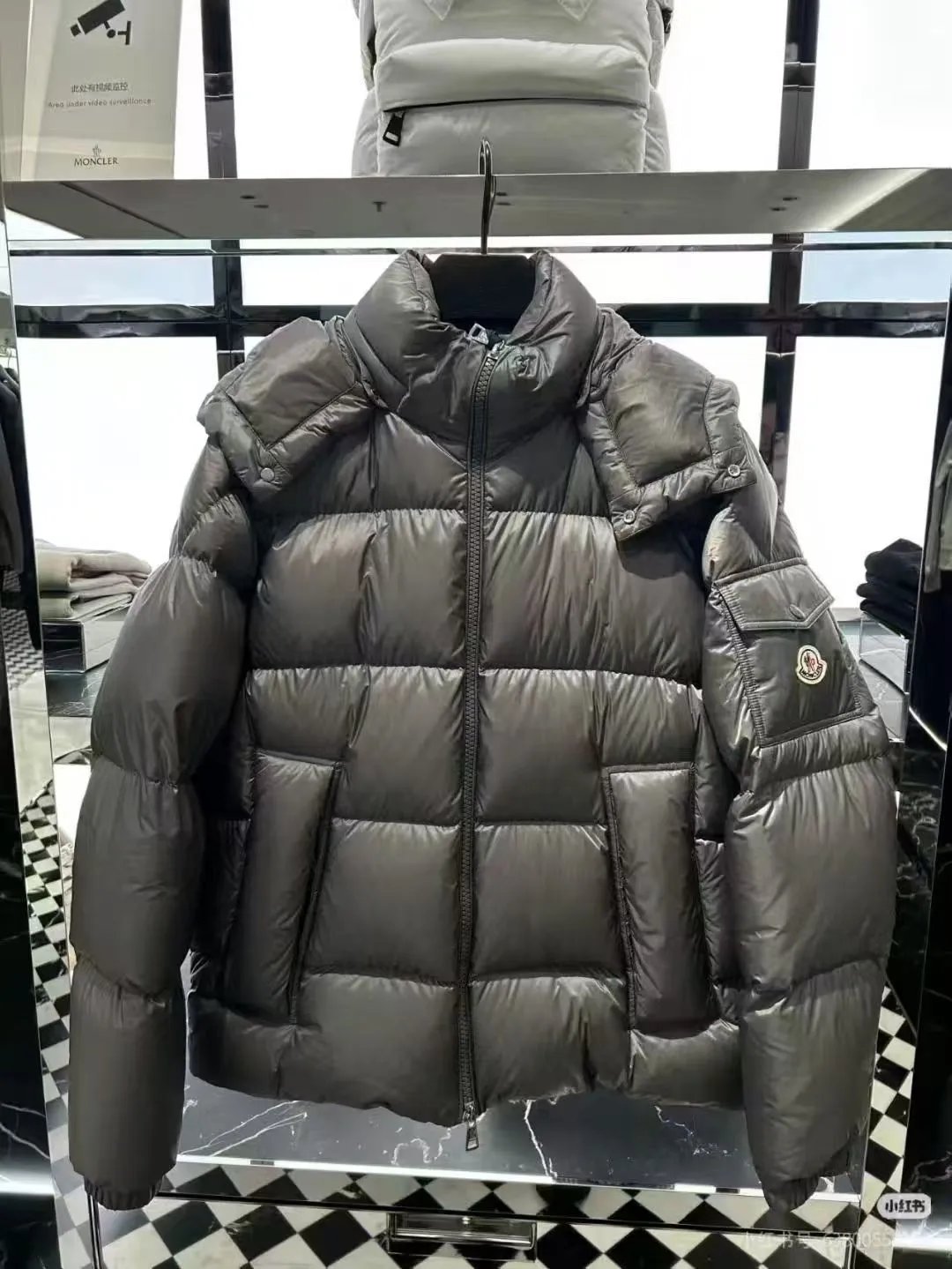 25 New high-grade all-match warm down jacket-CD 001 – Black, 1 yard (S)