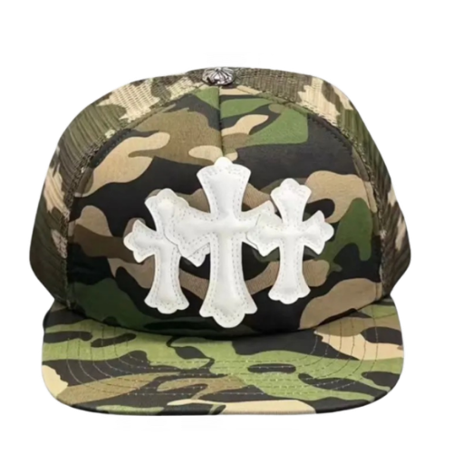 American-style streetwear new‑style summer CH‑brand sun hat for couples, trendy embroidered flat‑brim hip‑hop cap—baseball mesh cap – Luo Xin, black, One size fits most adults