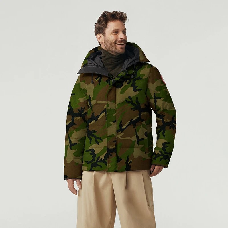 CANADA GOOSE Canada Goose Mac Millan Men’s Printed Parka Down Jacket 3804 MP – XS, 316 CLASSIC CAMO