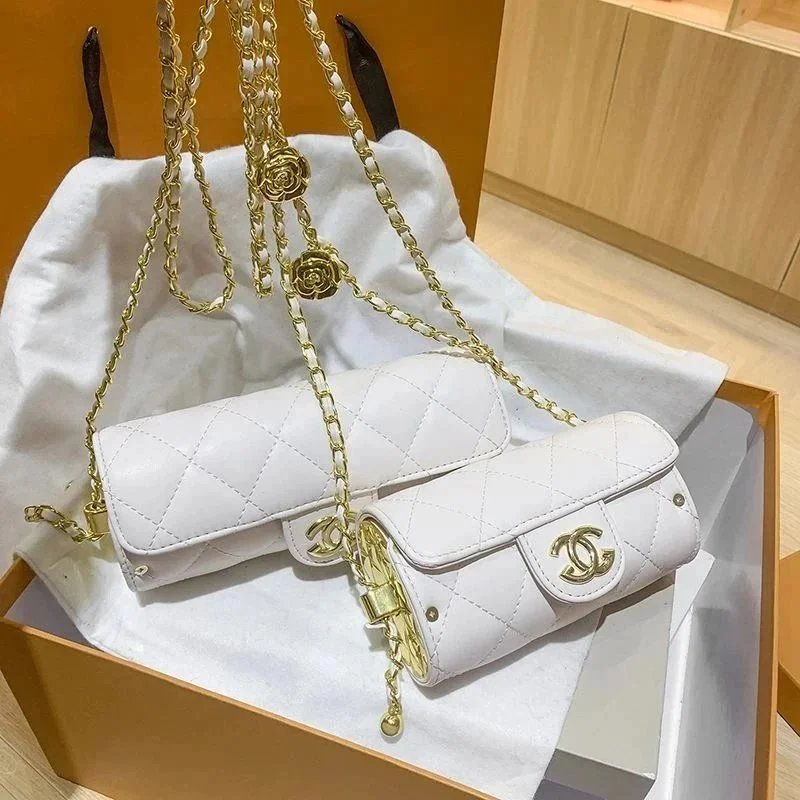 Cylinder Women's Bag New Crossbody Bag Chain Bag Handbag Small Fragrant Style Celebrity Online Celebrity ins Chain shoulder bag – 1