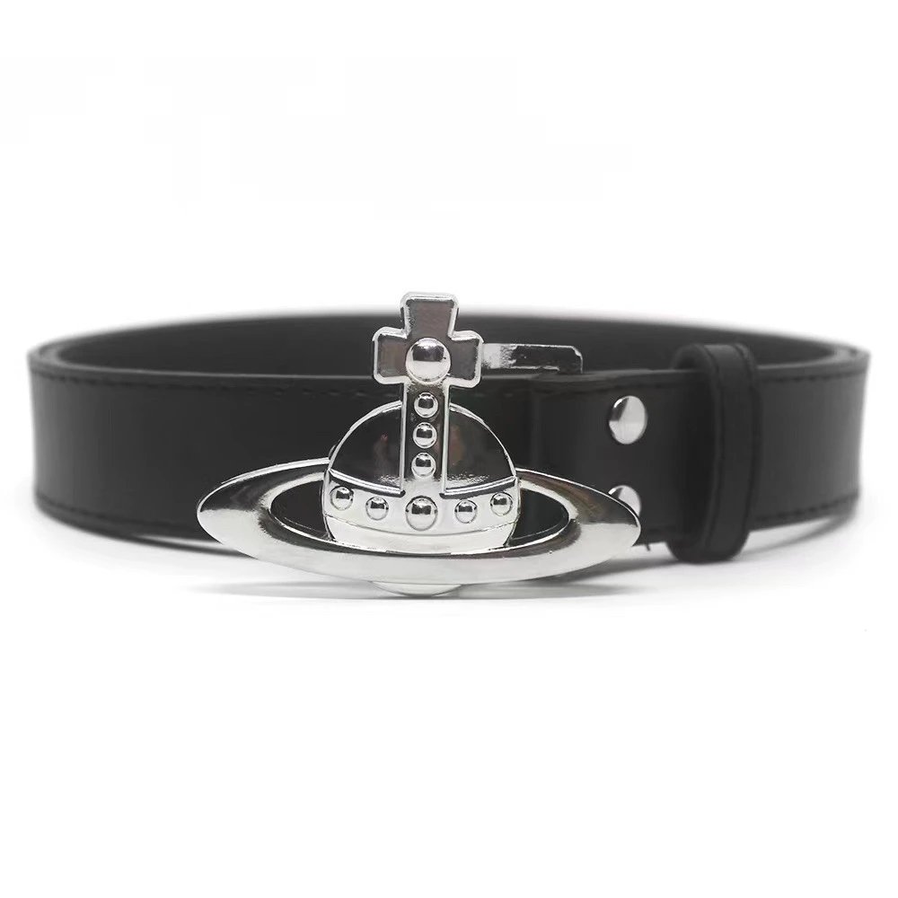 Girl – Black Saturn solid buckle, 105cm