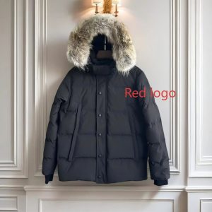 29#Wyndhaw Thickened Coat Canadian Warm Down Jacket Ski Jacket – Black (Red Label), S