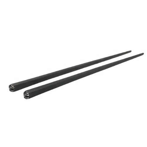 Chrome Hearts high-end wooden chopsticks with silver accents, individually sealed in plastic and presented in an exquisite white gift box.🥢The material used is natural ebony
