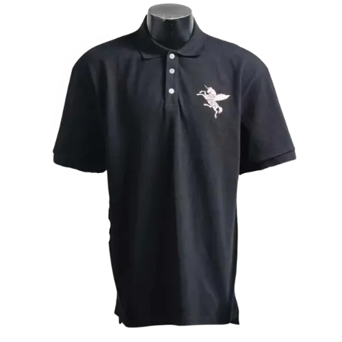 JFX---Unicorn Print Short Sleeve Polo – Black, S