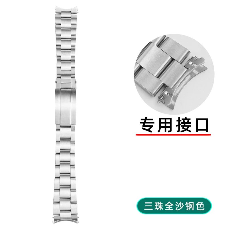 Applicable to Jinggong No.5 Steel Strip NXS73K 1/SNXS 75/SNXS 77 Stainless steel watch with male accessories 19 mm – Sanzhu full Shagang color, 19mm