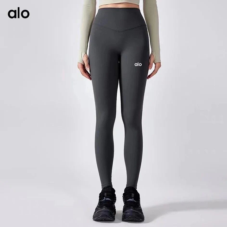 Women’s high-waisted, tight-fitting yoga pants for running and fitness – Graphite gray, 4