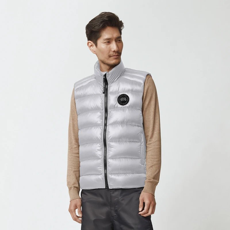 CANADA GOOSE Canada Goose Crofton Men's Black Label Down Vest Big Goose Down Jacket 2229 MB – 3XL, 200 Silver wattle color