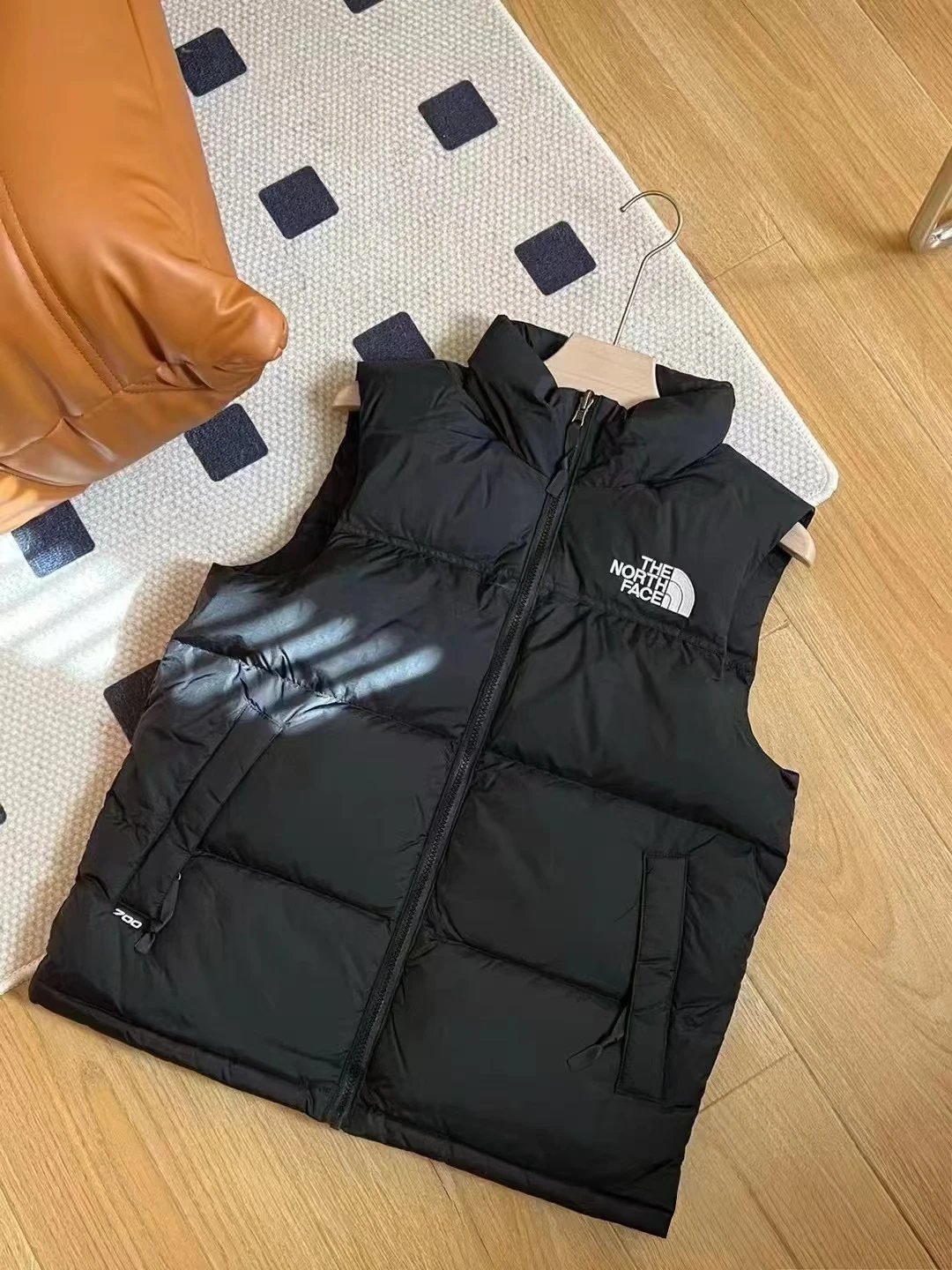 New cotton-padded jacket vest winter color matching thick outer wear vest – Black, S