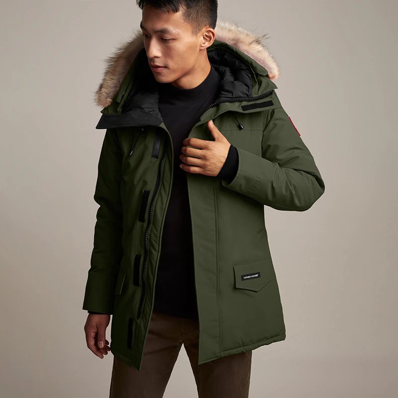 CANADA GOOSE Canada Goose Langford Men's Parka Goose Down Jacket 2062 MA – XS, 49 army green