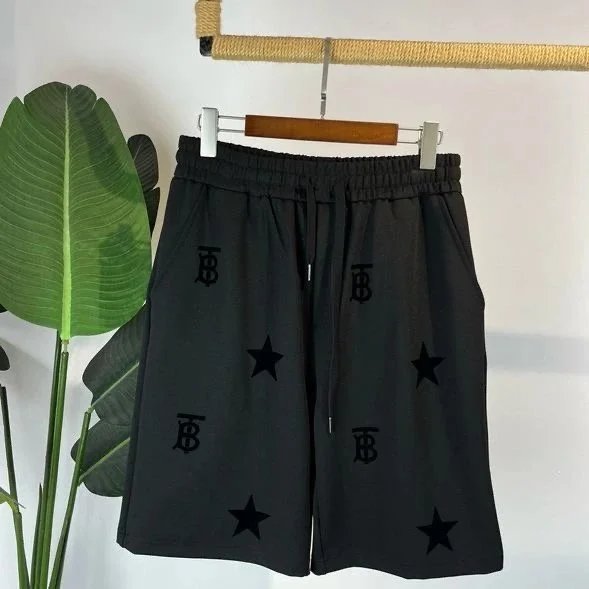 2024 Summer European and American Five-pointed Star Printed Alphabet Shorts Men's and Women's Internet Popular Straight Casual Sports Shorts – 1, s