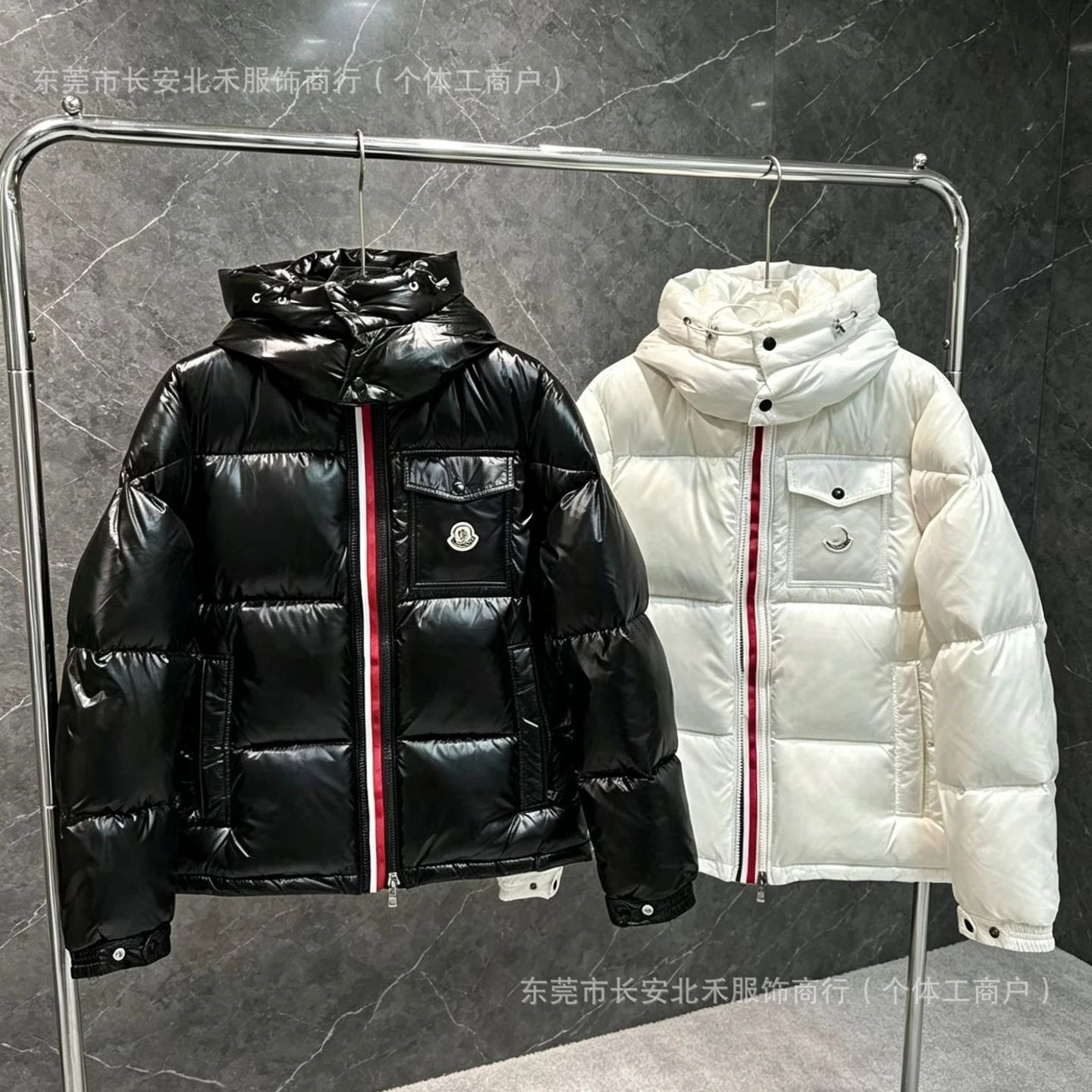 Meng’s same-style detachable-hooded glossy cotton-padded coat, loose-fitting and extra-thick, for couples—warm, windproof, cross-border ready - Image 2