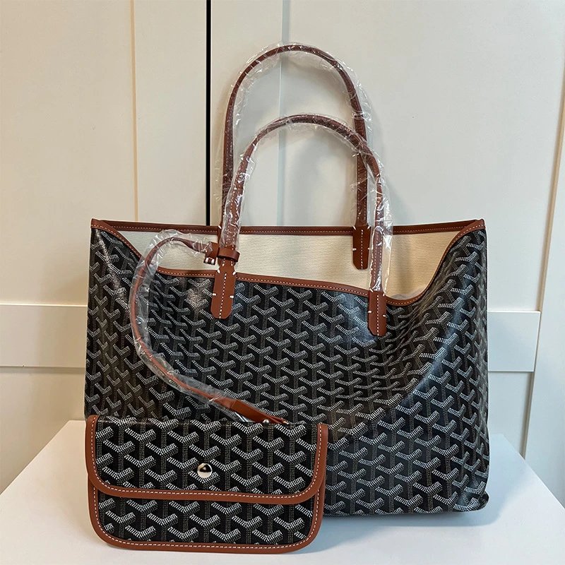 tote bag New dog tooth bag 170 anniversary limited gray pink shopping bag tot mummy bag – Brown, trumpet