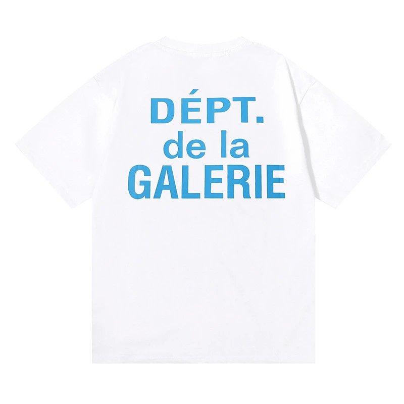 American Tide Brand GALLERY DEPT de la GALERIE Classic printed double yarn short sleeves T T-Shirt Male – white, S