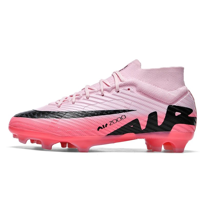 wholesale football shoes students Soccer Football Shoes Boots Soccer cleats TF Shattered nails AG Spike – Long nail — pink, 35