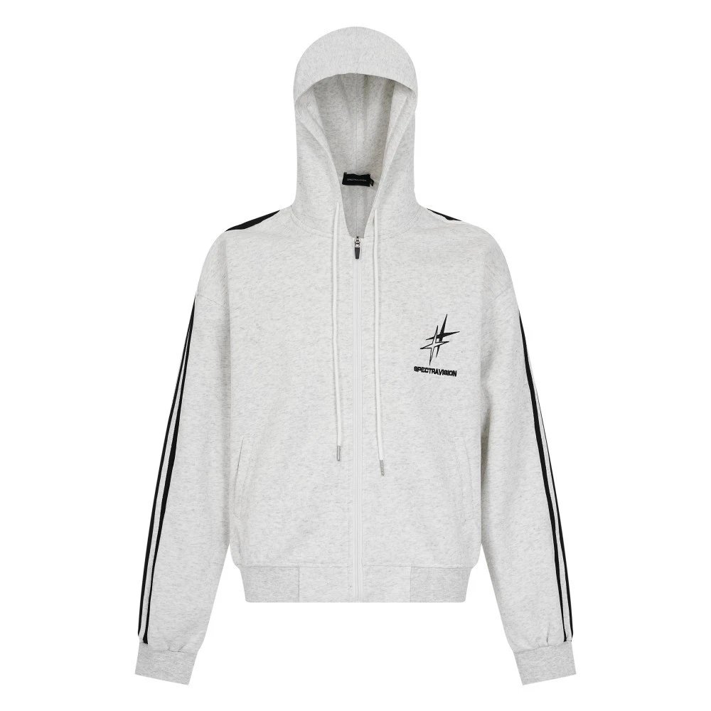 American Style Street Trendy Brand Set Wide Leg Sweatpants Trendy Brand Hooded Zipper Sweatshirt Loose Slimming Suit