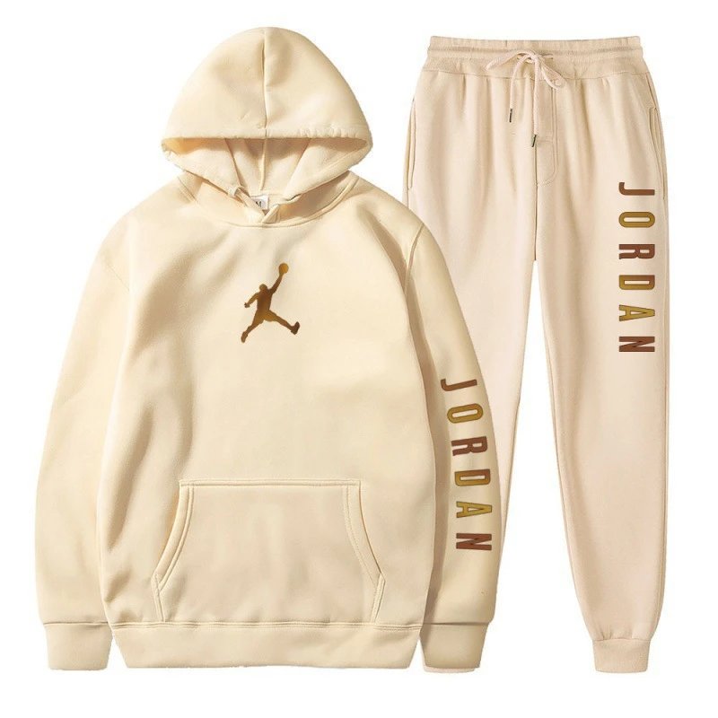 2025 Amazon AliExpress Men's Sportswear Suit Fleece Hoodie Sweater Sports Casual Suit - Image 2