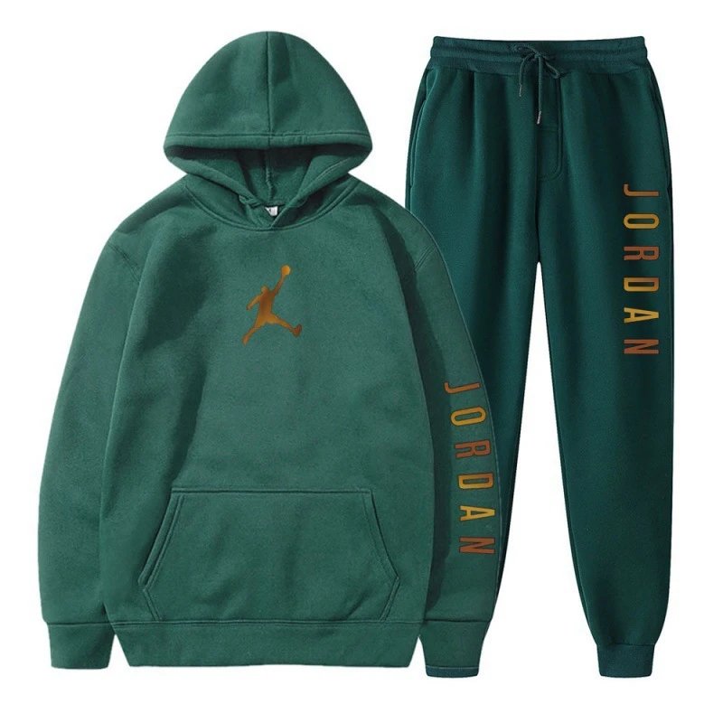2025 Amazon AliExpress Men's Sportswear Suit Fleece Hoodie Sweater Sports Casual Suit - Image 5