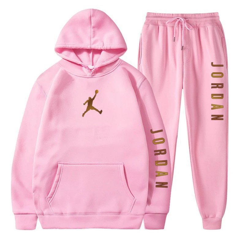 2025 Amazon AliExpress Men's Sportswear Suit Fleece Hoodie Sweater Sports Casual Suit - Image 4