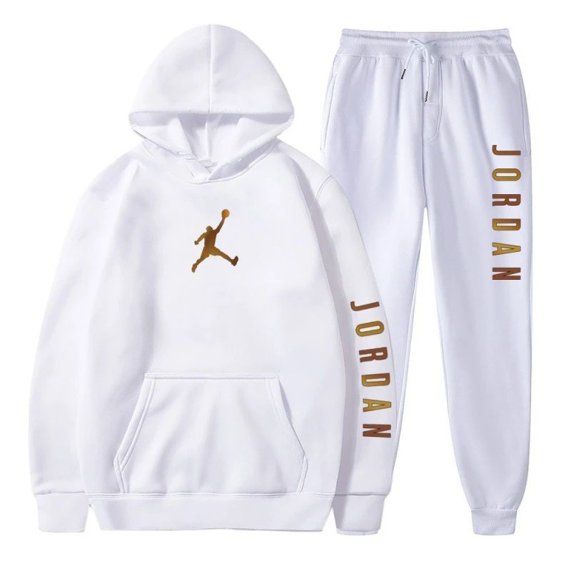 2025 Amazon AliExpress Men's Sportswear Suit Fleece Hoodie Sweater Sports Casual Suit