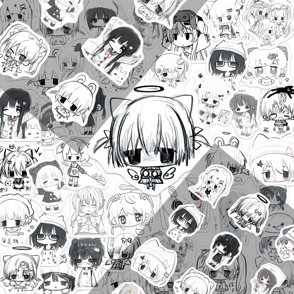 134 Zhang Guzao Cute Female Head Sticker ins Wind Secondary Cute Niche Subculture Cartoon Sticker diy – Option 01206053