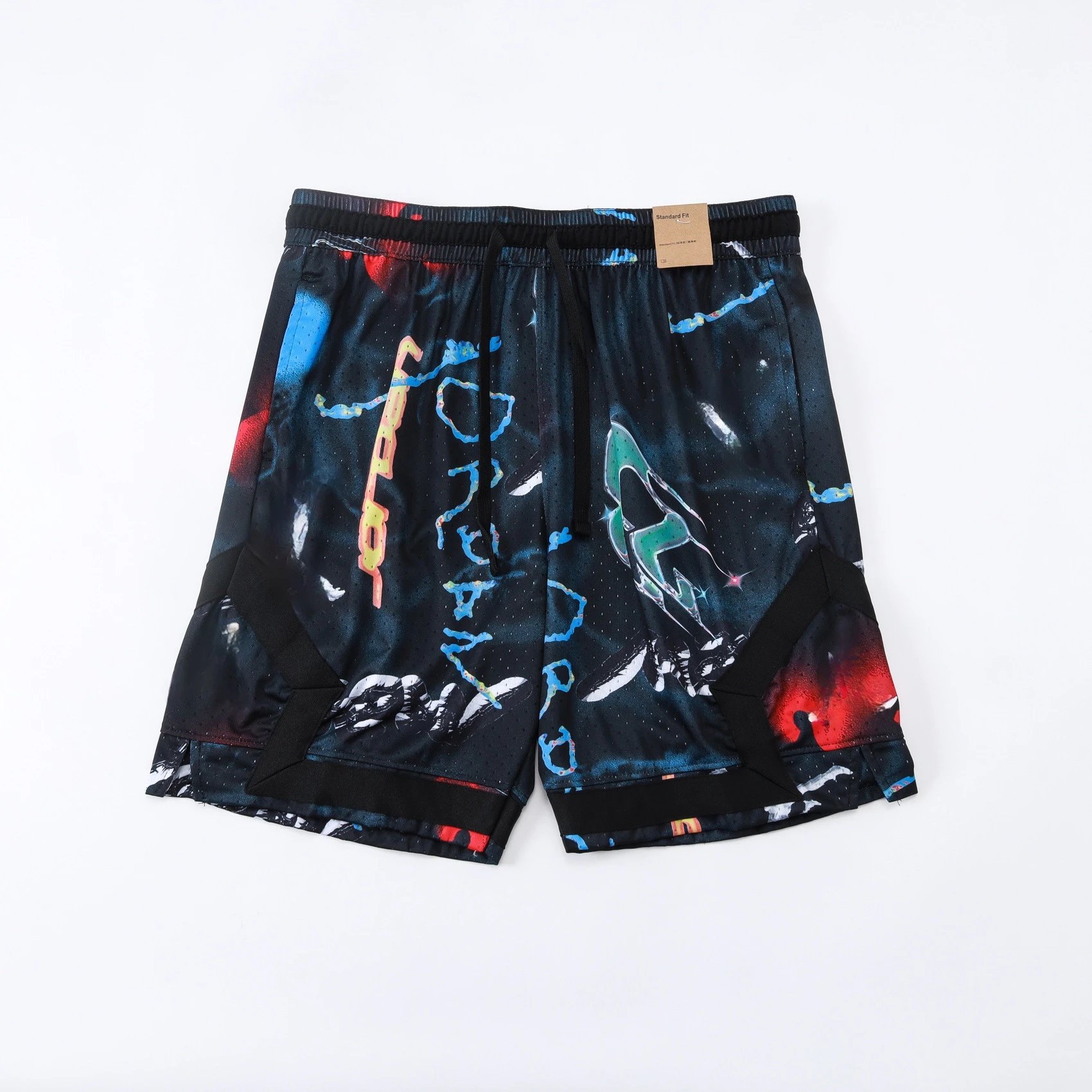 American Shorts Men's Fashionable Brand Basketball Pants Quarterless Pants Summer New Quick-drying Breathable Loose Running Fitness Sports Pants – C 2519 The night is dark., XS