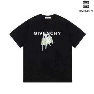 Givenchy Graphic T-Shirt Lock Print – L