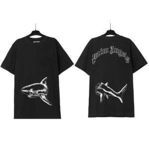 Palm Angels Shark Graphic Tee Shark Print – 30, 3XL