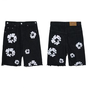 Denim Tears Denim Shorts Floral Print – 3XL